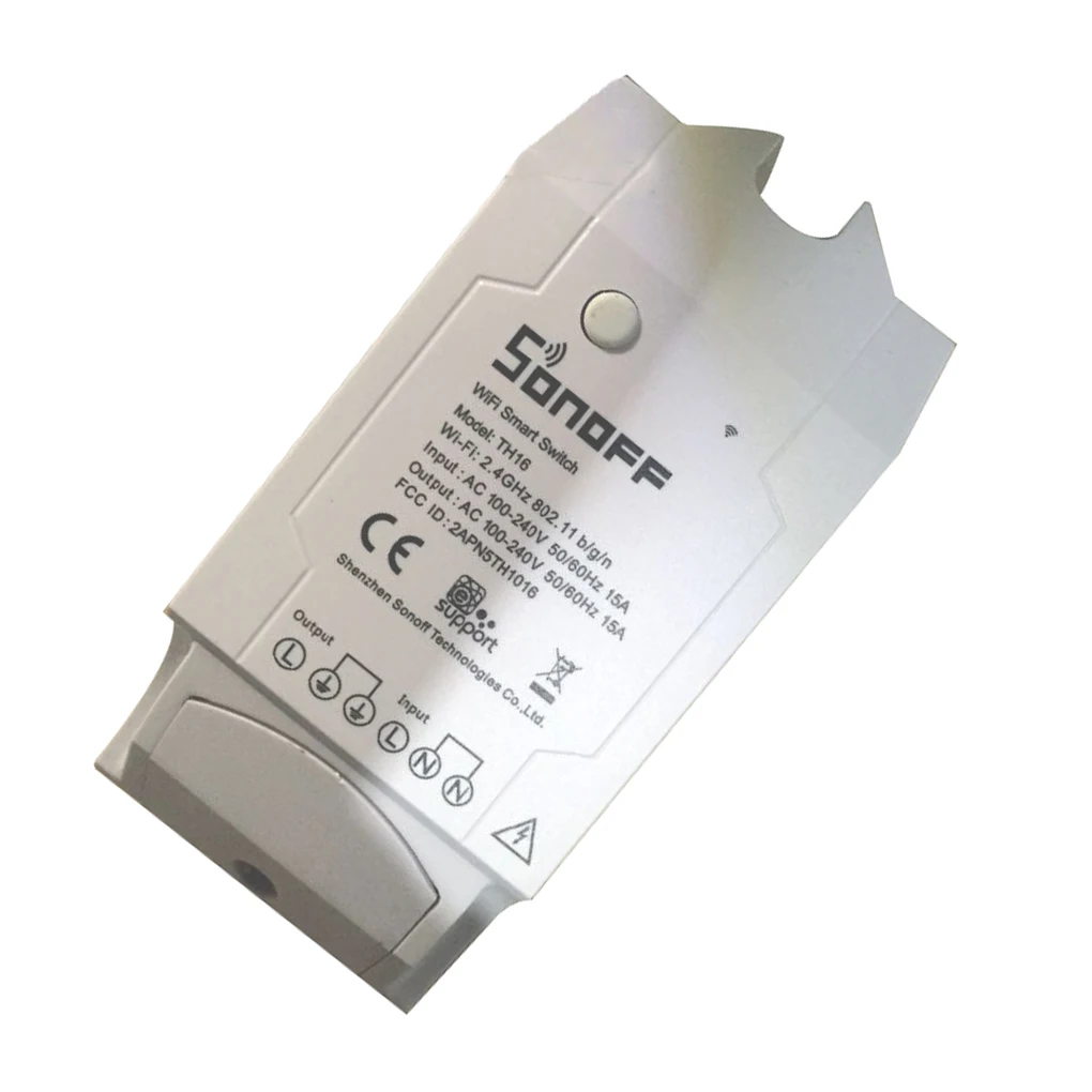 Sonoff TH16 16A умный дом автоматизация Diy Интеллектуальный Wifi беспроводной пульт дистанционного управления Универсальный релейный модуль лучшие продажи