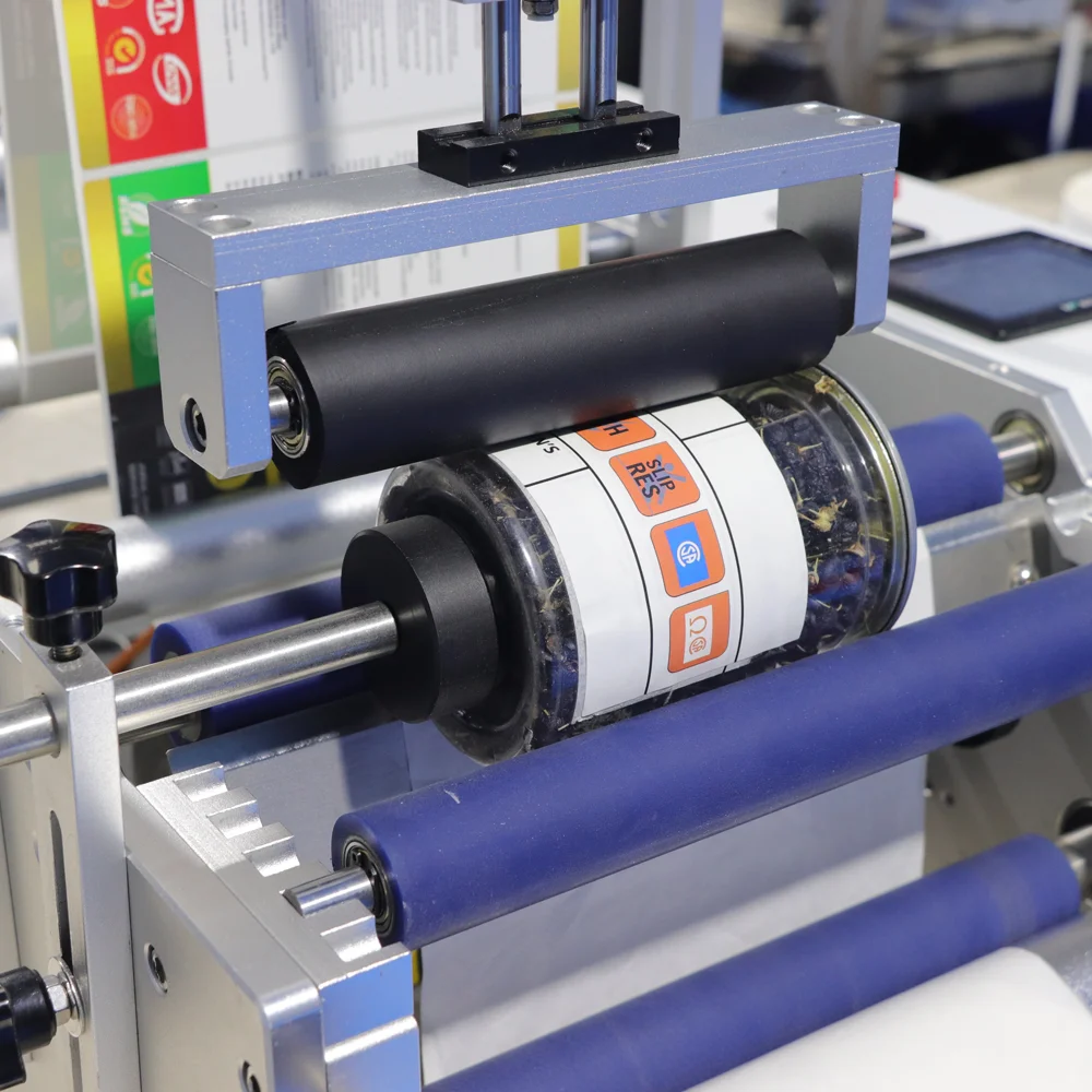 Semi Automatic Labeling Machine for Round Bottle Labeling Machine Round Glass Wine Bottle Labeling Machine