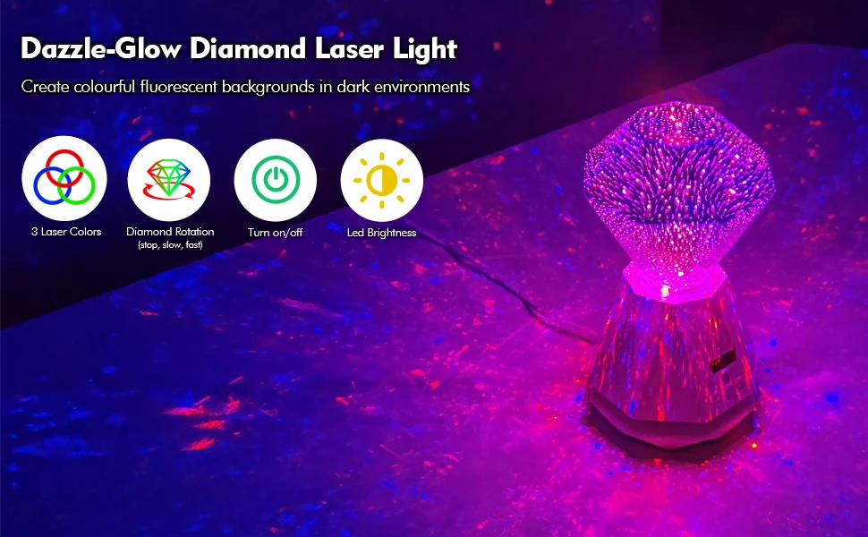 2023 latest exclusive patented 3D diamond light, bright light effect, fancy style