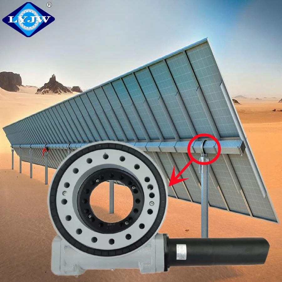 Luoyang JW Waterproof IP65 IP66 SE7 Slewing Drive Worm Drive Solar Tracker Enclosed Dual Axis Motor For Solar Panel