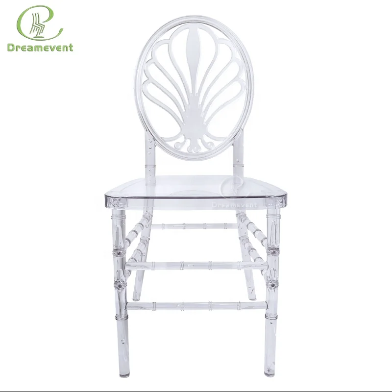 Новый дизайн, Штабелируемый прозрачный акриловый стул призрака из смолы Тиффани, Свадебный пластиковый стул для продажи