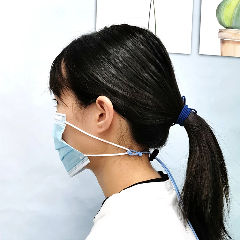 
New Design Facemask Ear Extender Rope Silicone Masking Straps Adjustable Hook Lanyard 