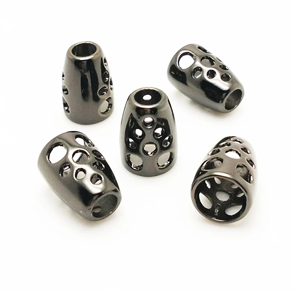 Custom Hollow Craved Design Metal Zinc Alloy Cord End For Clothing Garment