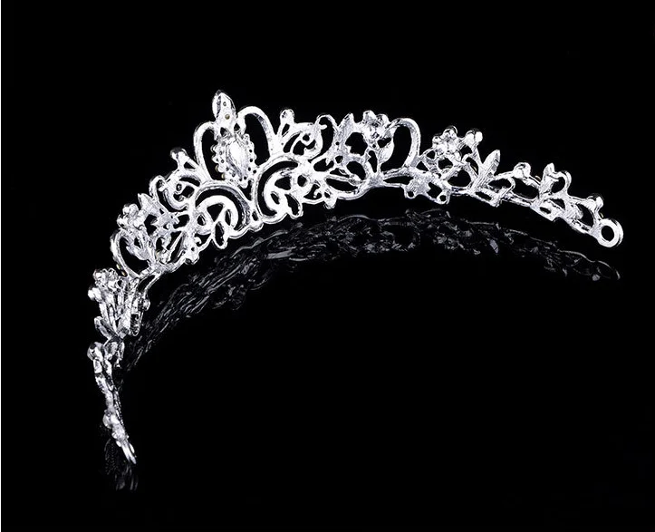 Gold Bridal Rhinestone Comb Bride Jewelry Wedding Accessories Bridal Hair Clip Bride Headdress Top Wedding Crown For Bridal Head