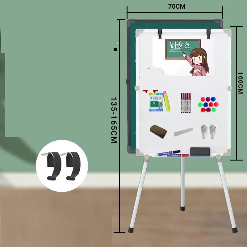 Hot Sale Dry Erase White Board Sturdy Adjustable Height Flip Chart Easel Mobile Tripod Whiteboard Stand For Office School