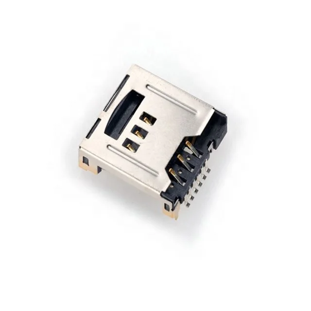 MUP-M618  SIM6 PIN +tf 8pin Push Type connector reader holder