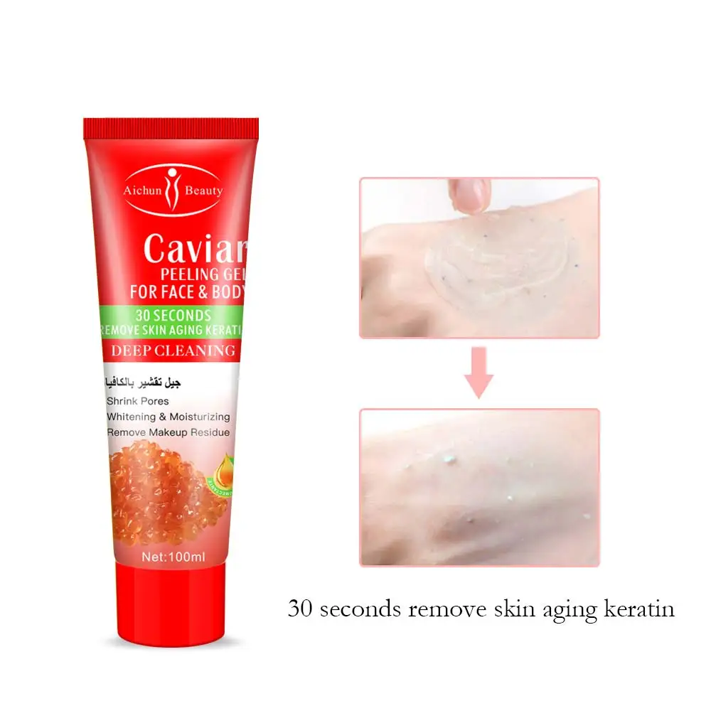 wholesale Face Deep Cleansing Soft Organic Scrub Cleaner Facial Exfoliating Caviar Peeling gel Gel