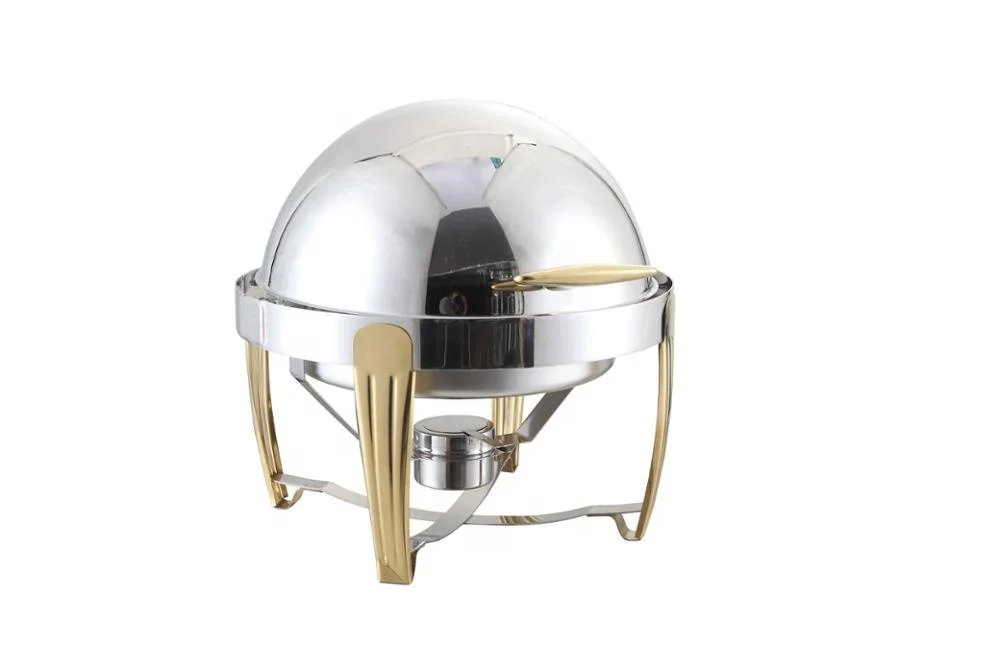 America Market hot sale Electronic Polish 6L Round Roll Top restaurant use luxury  buffet food warmer