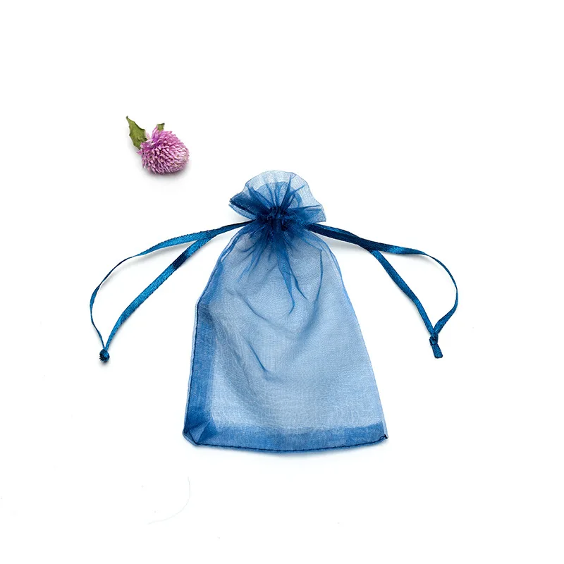 Gift Bag with Tassel Custom Printed Organza Drawstring Recyclable Black Color or Customized Screen Printing,hot Stamping Accept