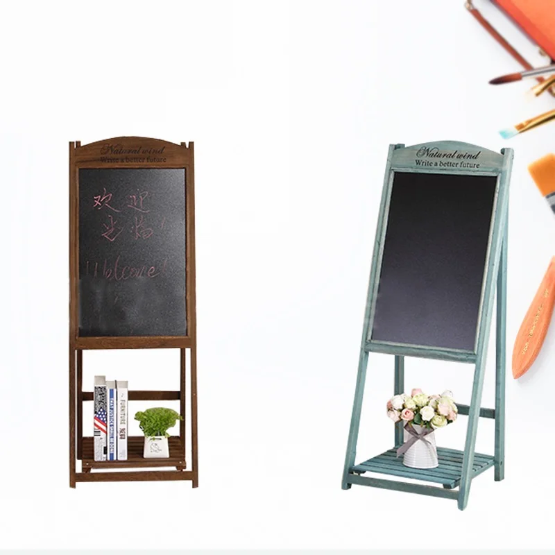 Vintage Outdoor Large Blackboard Foldable Standing Bar Garden Chalkboard Rustic Wooden A Frame Chalkboard