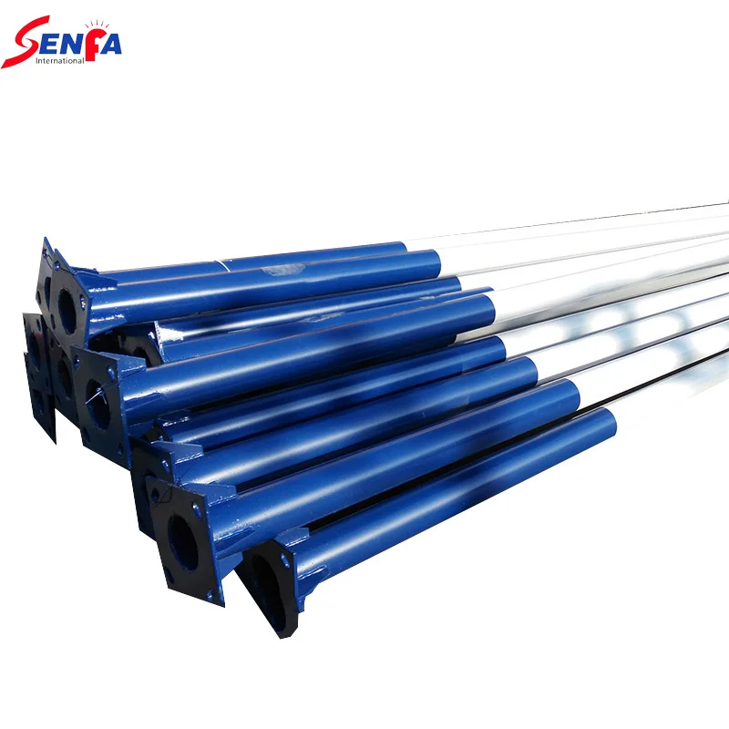 15Ft 20Ft 25Ft 30Ft Cast Aluminum Outdoor Road Lighting Column Steel Road Outside Lamp Pole