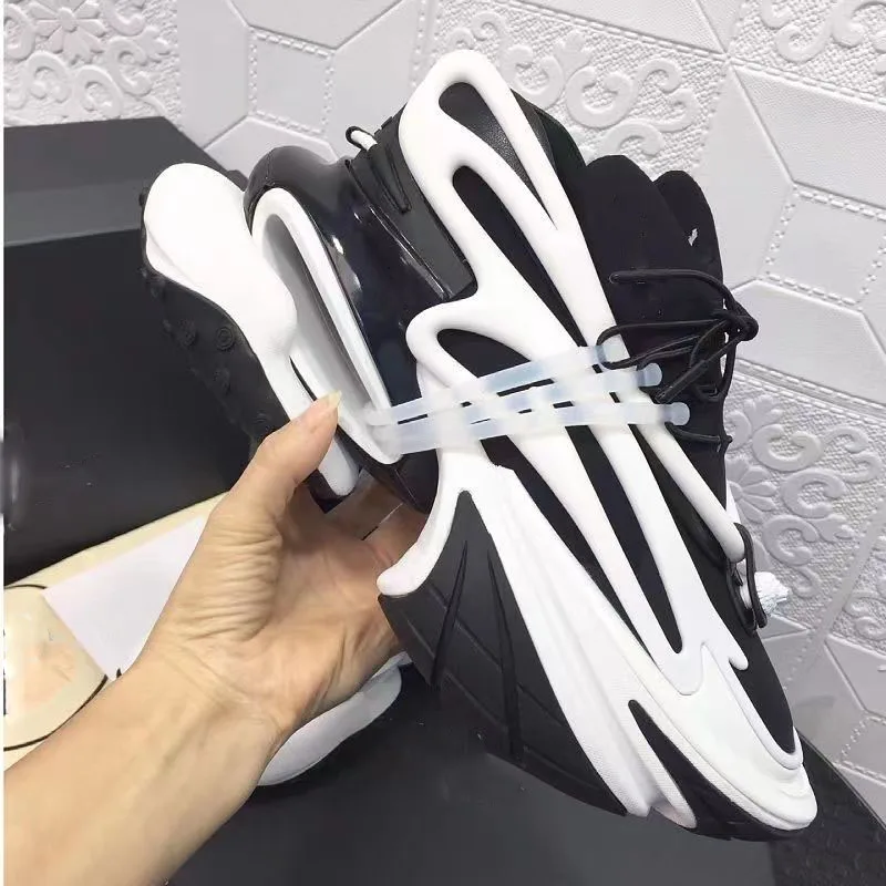 Dropshipping Custom Logo Athleisure Luxury Designer Unisex Balmain Sneakers Spaceship Chunky Casual Shoes For Men