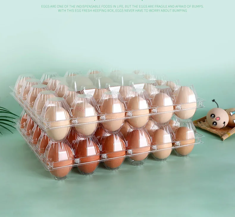 Thickened egg packaging box Disposable plastic transparent preserved egg salted duck egg tray blister storage box