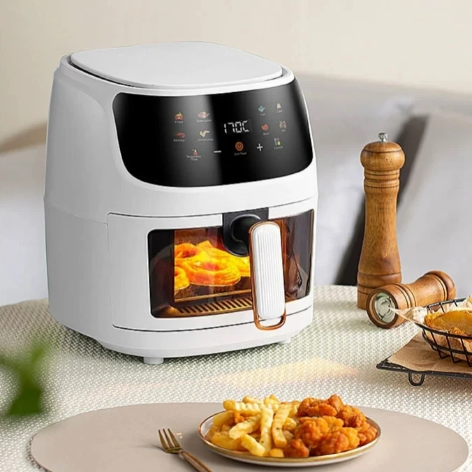 iStapromo Gifts square visible large capacity electric oven oil-free healthy air fryer factory direct delivery wholesale OEM 10L