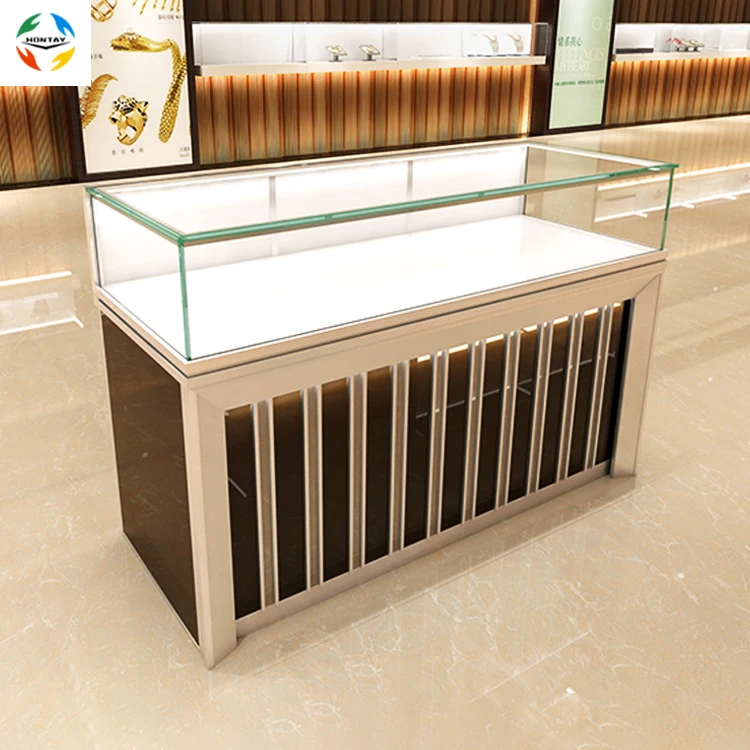 Оптовая Розничная продажа витрина шкаф для ювелирных изделий модные ювелирные изделия стол из закаленного стекла со светодиодной подсветкой ювелирная мебель