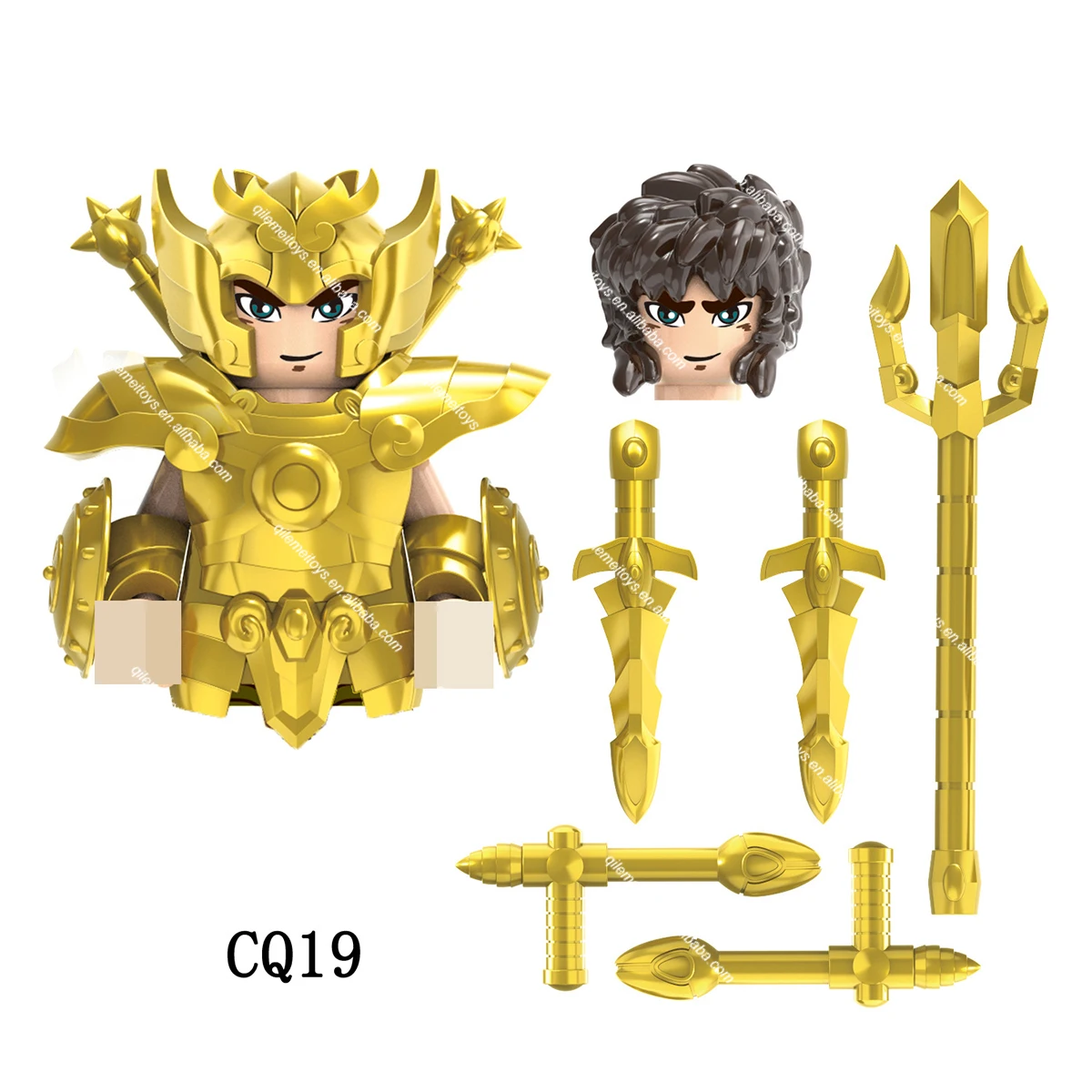 CQ17-CQ22 Twelve Constellations Golden Saints Seiya Knights Figure Virgo Libra Aries Taurus Building Block Figure Collect Toy