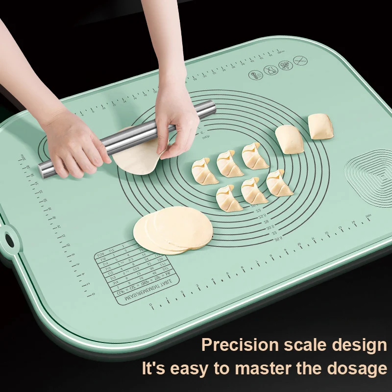 Food Grade Silicone Dough Rolling Kneading Mat Extra Large Non-stick Silicone Baking Mat With High Edge