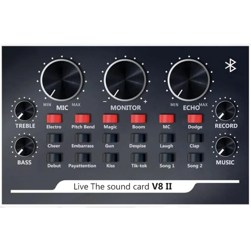 USB-микшер V8II для передачи звука в реальном времени, подходит для MacWindows, Linux, iMac, macbookтаблетки, микрофон «подключи и работай»