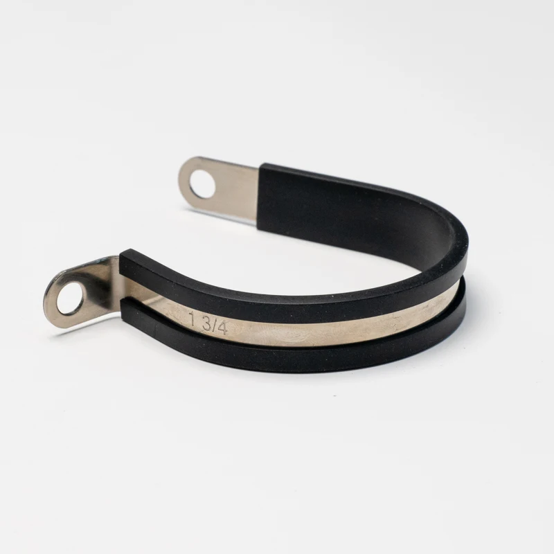 304 Stainless Steel U Type Strap Holder With Epdm Rubber Washer Cushioned Saddle Clamps For 6-200mm Tube Pipe