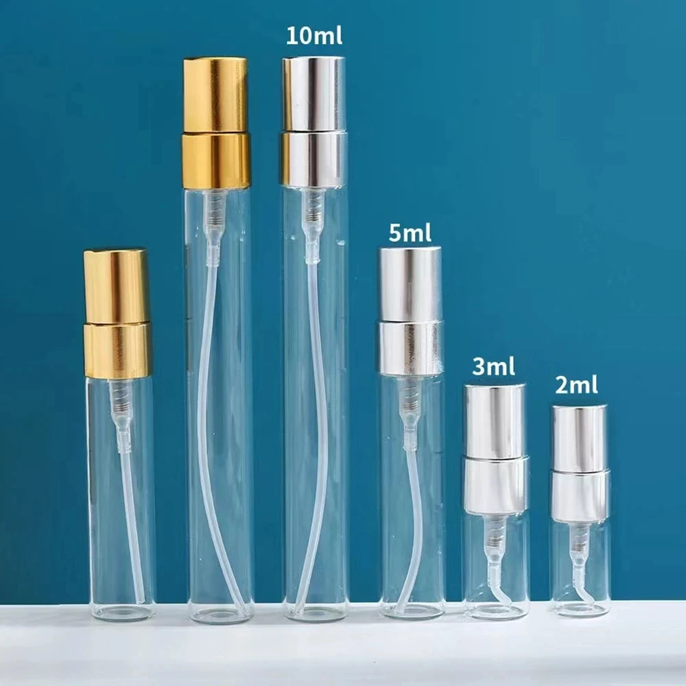 2ml 3ml 5ml 10ml Glass Perfume Bottle Empty Refillable Spray Bottle Small Perfume Atomizer Perfume Empty Vials Test Glass Bottle