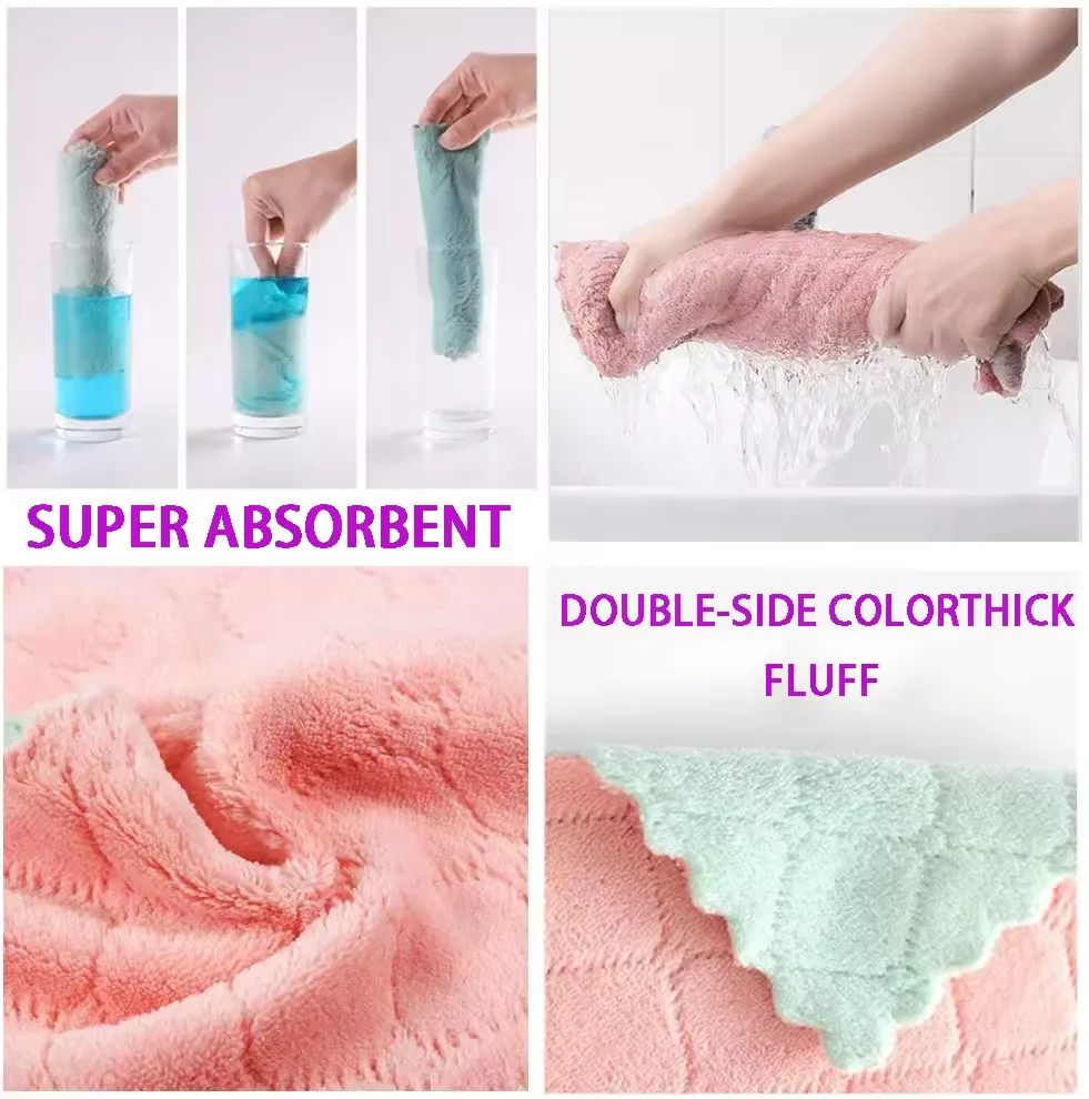 Premium Microfiber Cleaning Cloth Lint Free Micro Fiber Cleaning Dish Towels for House Kitchen Car Glass Window Microfiber Towel