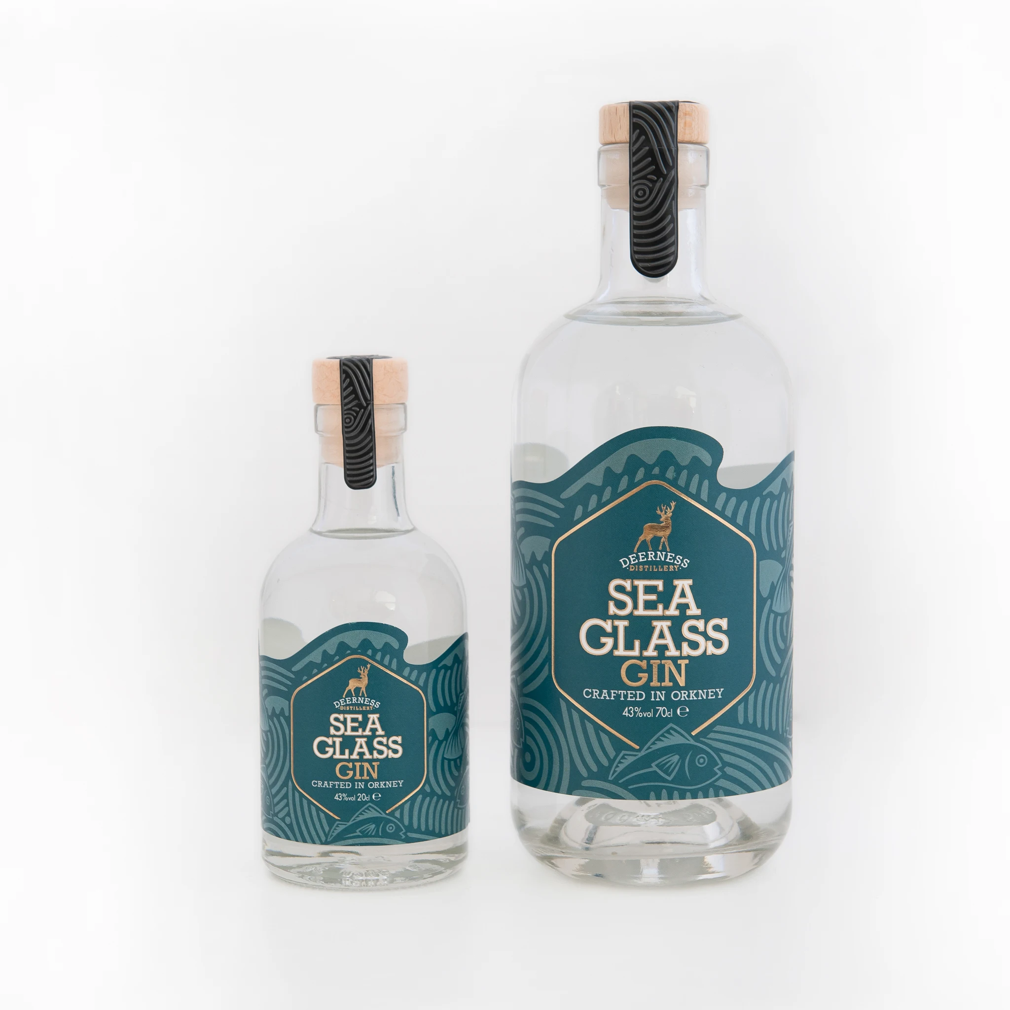 Multi Award Winning London Dry Gin Premium Sea Glass 20CL Bottle Bulk 200ml Scotland UK Gin Wholesale Juniper tarragon lemoin