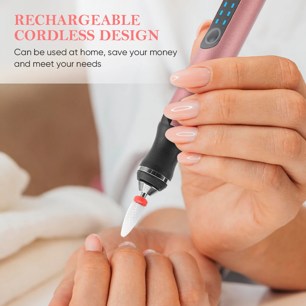 OEM ODM Custom Cordless Nail Drill Bits Set Electric File Portable Nail Drill Machine Kit Nail Drill Pen