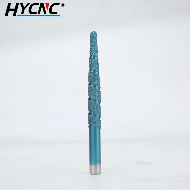 High Quality Vacuum Brazed Diamond CNC Stone Engraving Cutting Router Bits Granite Marble End Mill Tool