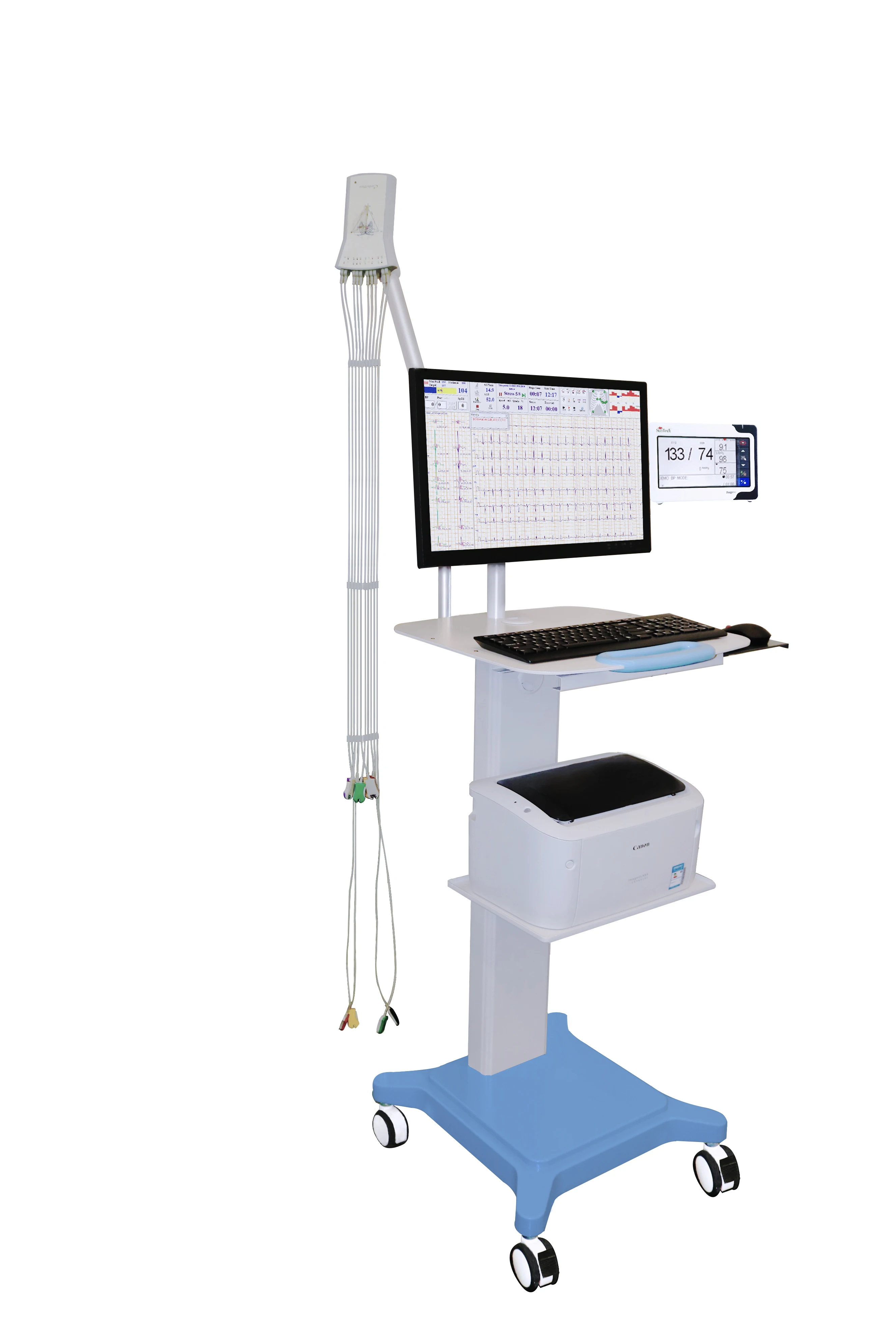 2024 Chinese manufacturer supplier electrocardiogram ecg device stress test system ECG with different treadmills and ergometers
