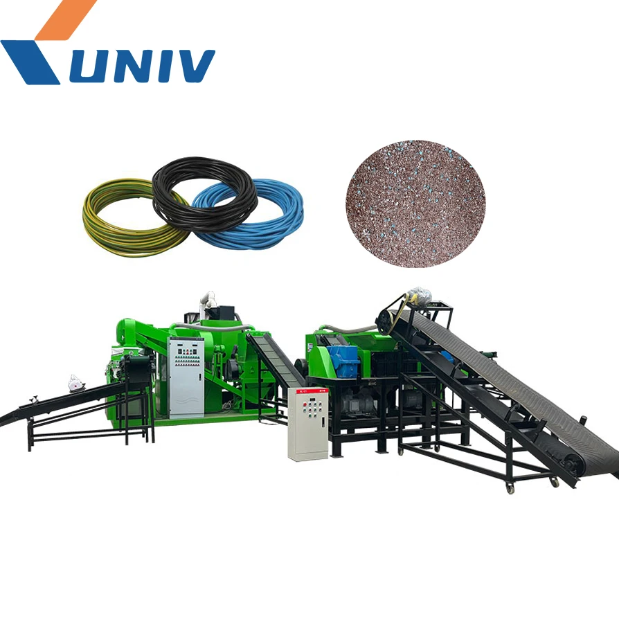 Large Capacity 800Kg/H Granulator Separator Copper Cable And Plastic Shredders Recycling Machine