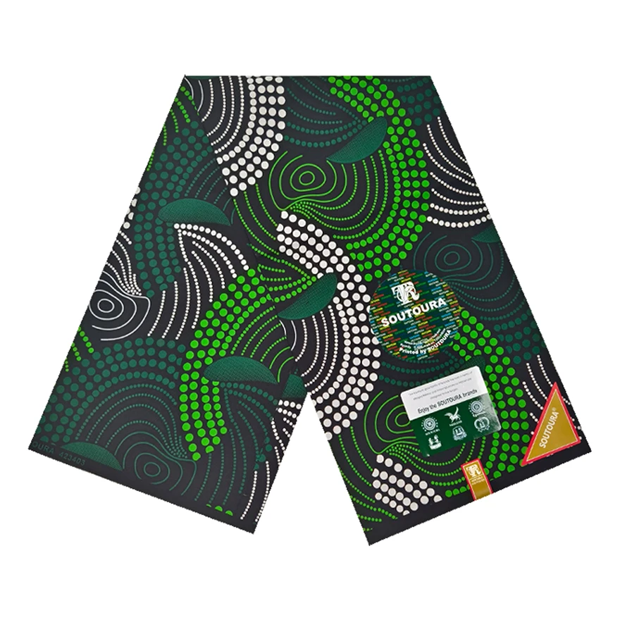 Tanzania Nigerian Vitenge Chiganvy Holland Super Real Wax Cotton Block Print Fabric Sequin Best Sell 6 Yard Dutch Wax Fabric