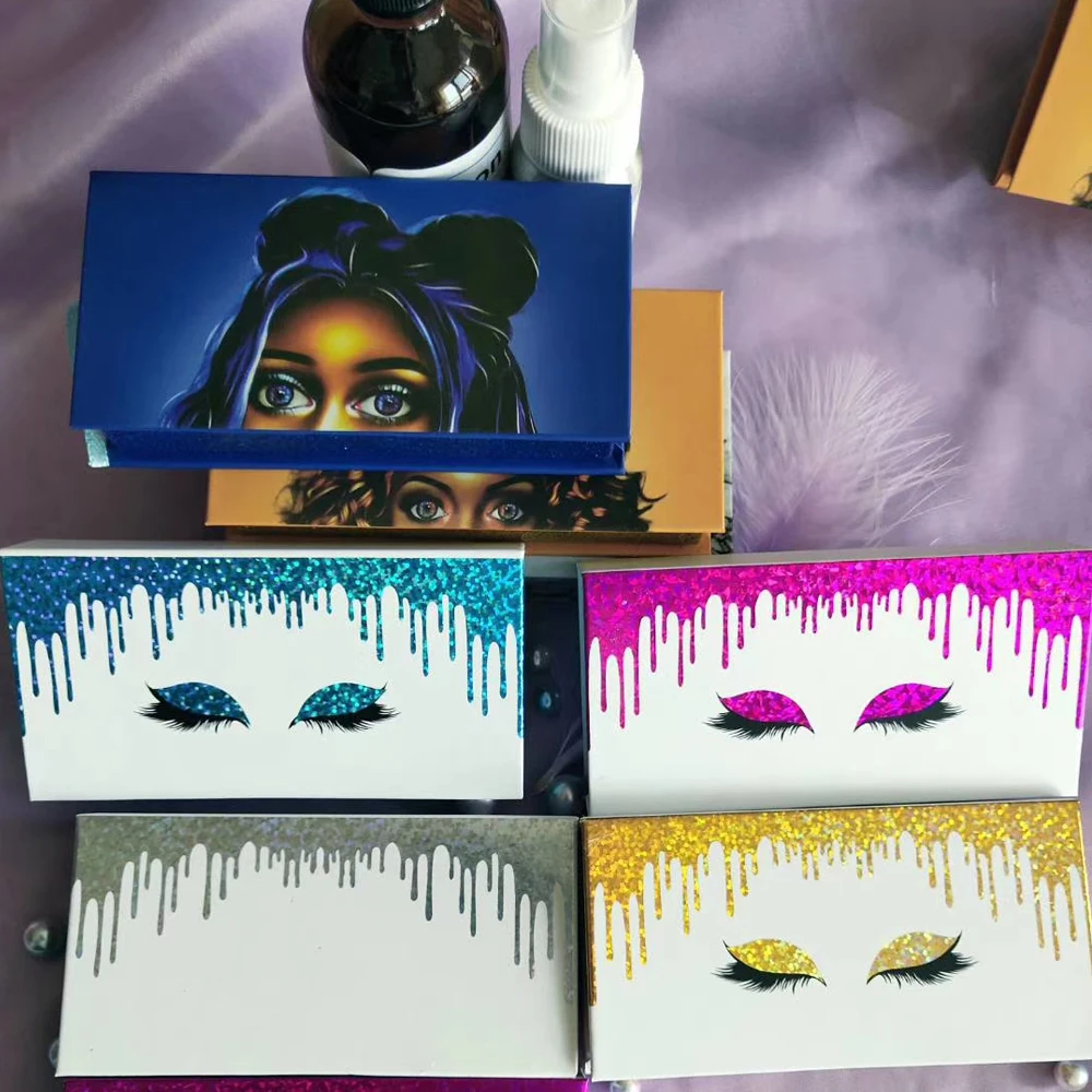 Popular Private Label Eyelash Package Box 3d Mink Lahes 25mm Mink Strip Eyelashes Extensions Fur Hand Made Free Samples Cute