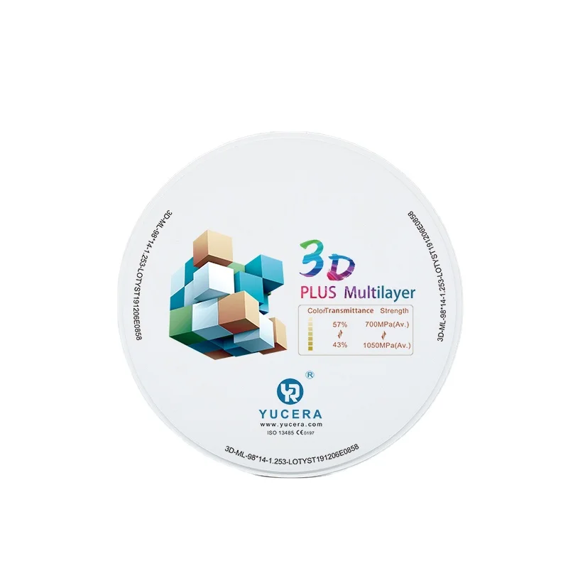 dental consumable dental zirconia block price 3d plus zirconia ceramic for dental crown open system