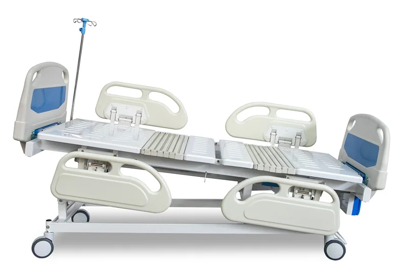BT-AM001 5 function Manual Adjustable 4 crank Hospital Bed medical mechanical patient bed mattress ABS rails price