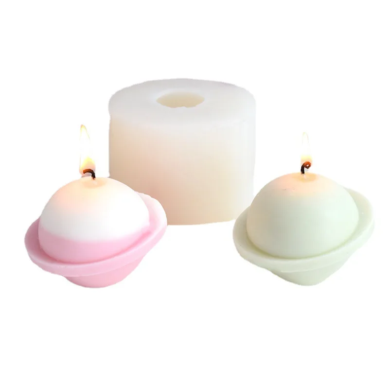 2229 Rotating around the planet candle mold creative silicone ins decoration cake baking mold