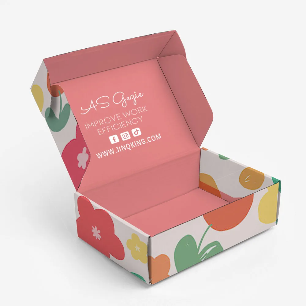 Free Design Custom Corrugated Kraft Paper Boxes Wrapping Pink Mailing Shipping Boxes For Clothes Shoes Hat