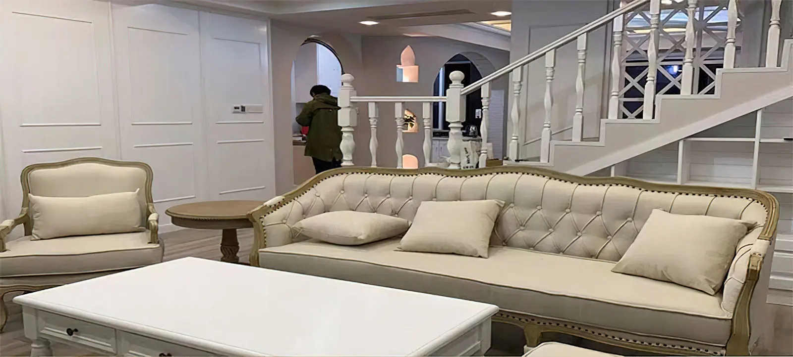 Factory Wholesale Lounge Chair Soft Retro Style Sofa Chair Furniture Combined Relaxation Sofa