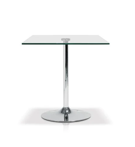 Restaurant kitchen Furniture fashionable 12mm tempered clear glass rectangle dining table