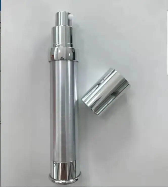 5ml 10ml 15ml 20ml  30ml cylinder AS silver/gold airless pump bottle cosmetic airless bottle packaging lotion pump bottle