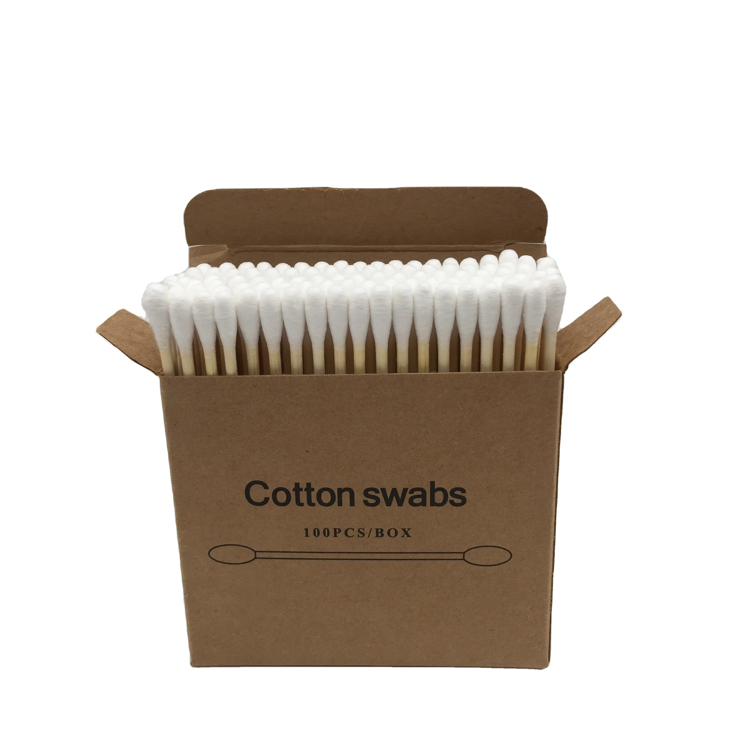 PAPER BOX packing 100% Cotton Cleaning Makeup  skin care cotton buds