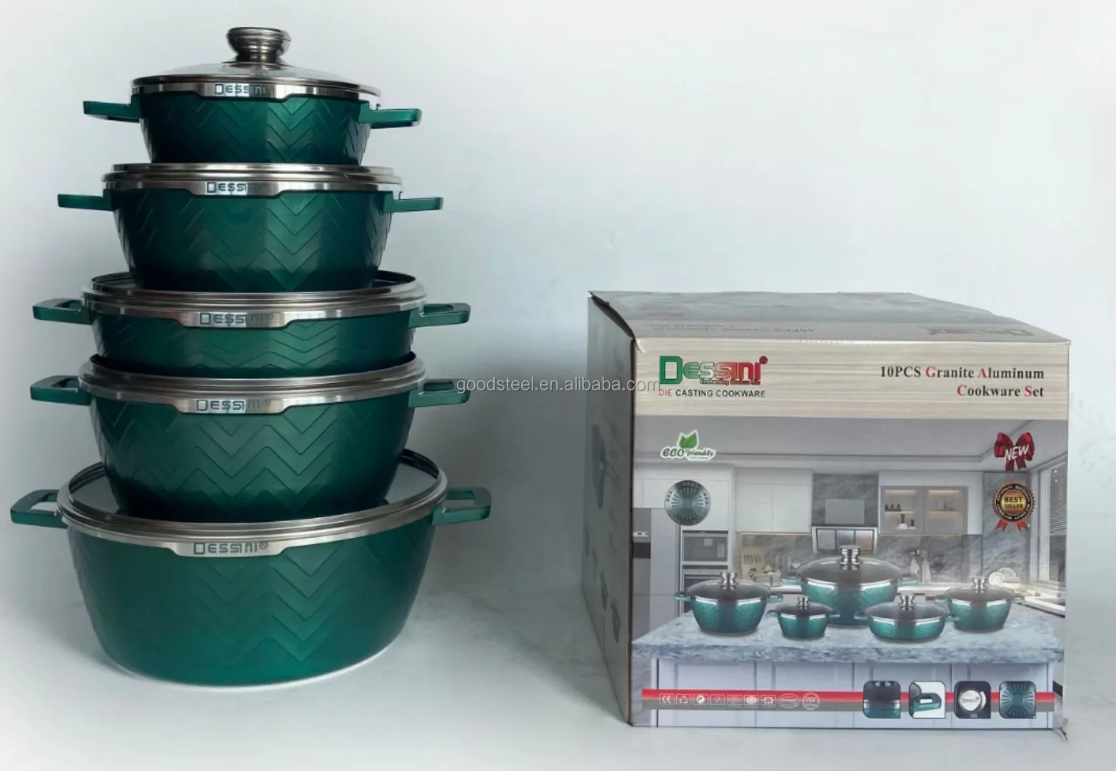 Best Quality 10PCS Aluminium Pot Kitchen Set Die Cast Nonstick Aluminum