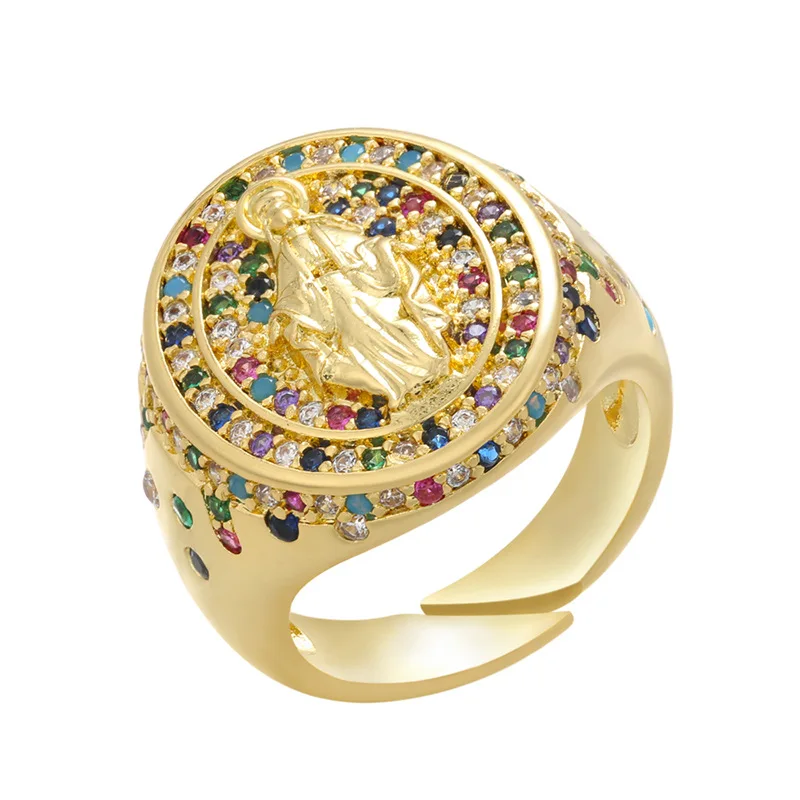 KDC1306 wholesale high quality fashion religious finger rosary virgin mary ring