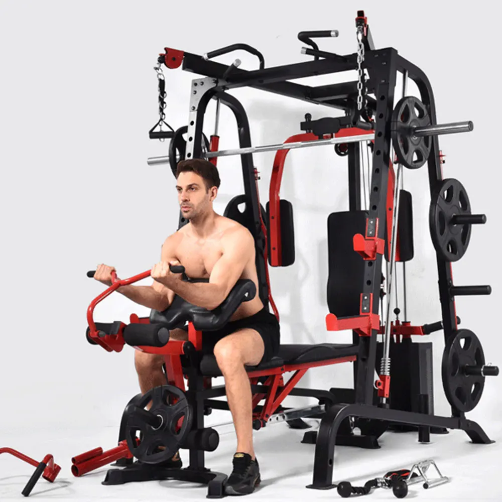 
Wholesale Multi Function home use Smith Machine with Weight Stack gym equipment 