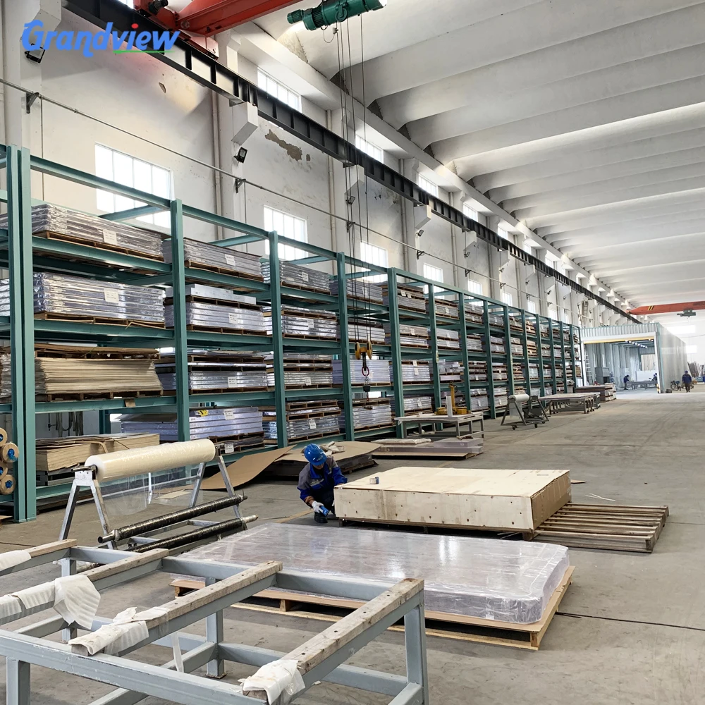 Grandview Custom Acrylic tank Aquarium ultra clear glass cylinder round aquarium semi-circle HD glass fish tank