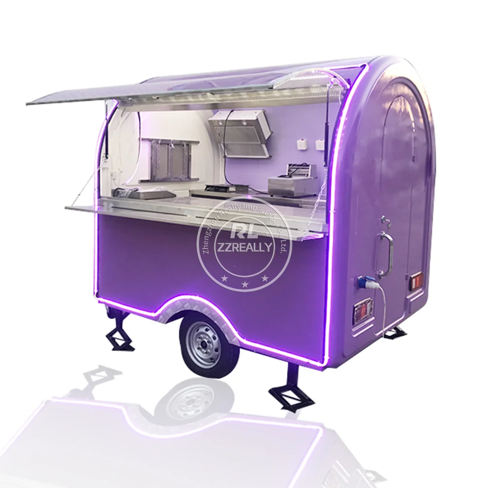 Long Service Life Top Fashion Color Customized  Bbq Food Truck Catering China Mobile Food Carts