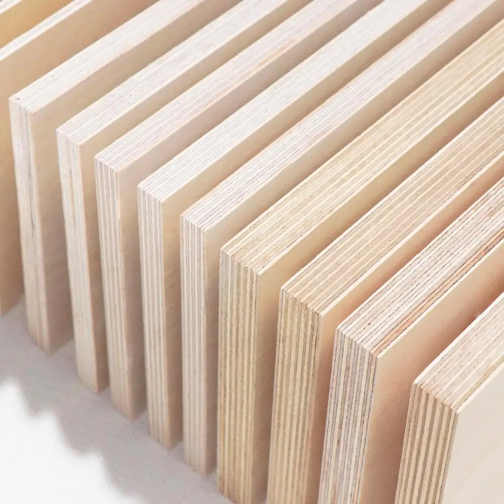 Customized Size Plywood Poplar E0 Structural Plywoods 1220X2440Mm Good Price Kitchen Cabinet Colored Plywood