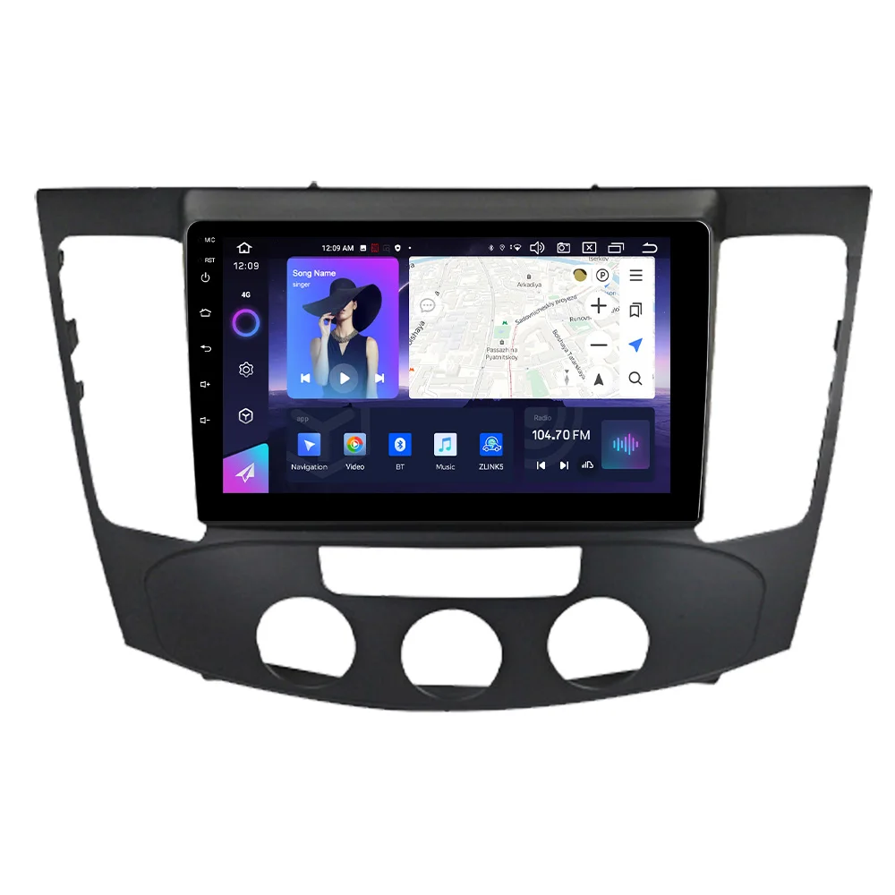 NaviFly NF QLED screen Android 13 8 core car display screen For Hyundai Sonata NF 2009 with split screen