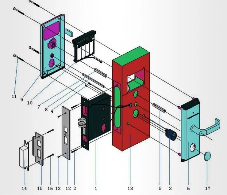 Корпус из нержавеющей стали электронный ключ для карт RFID-контроль доступа дверной замок отеля