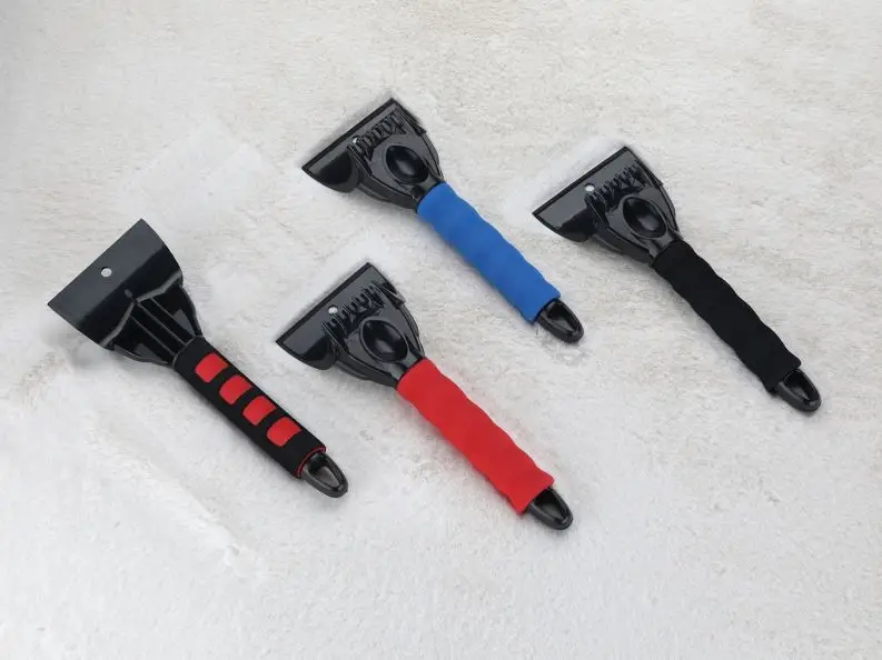 ABS plastic car windshield ice scraper with soft grip