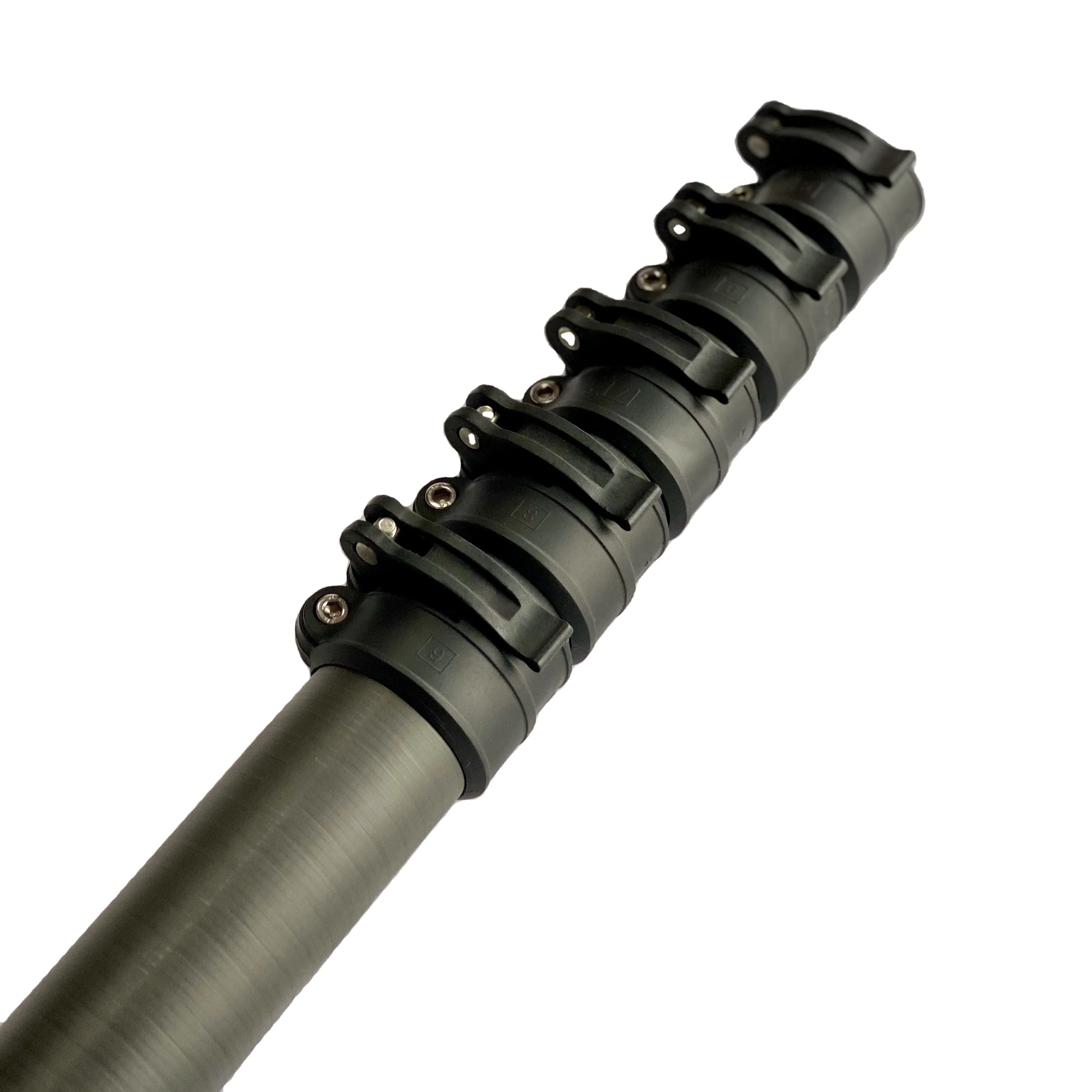 high reach telescopic poles/High strength 3K carbon telescopic tent pole 14m telescopic adjustable telescopic pole masts